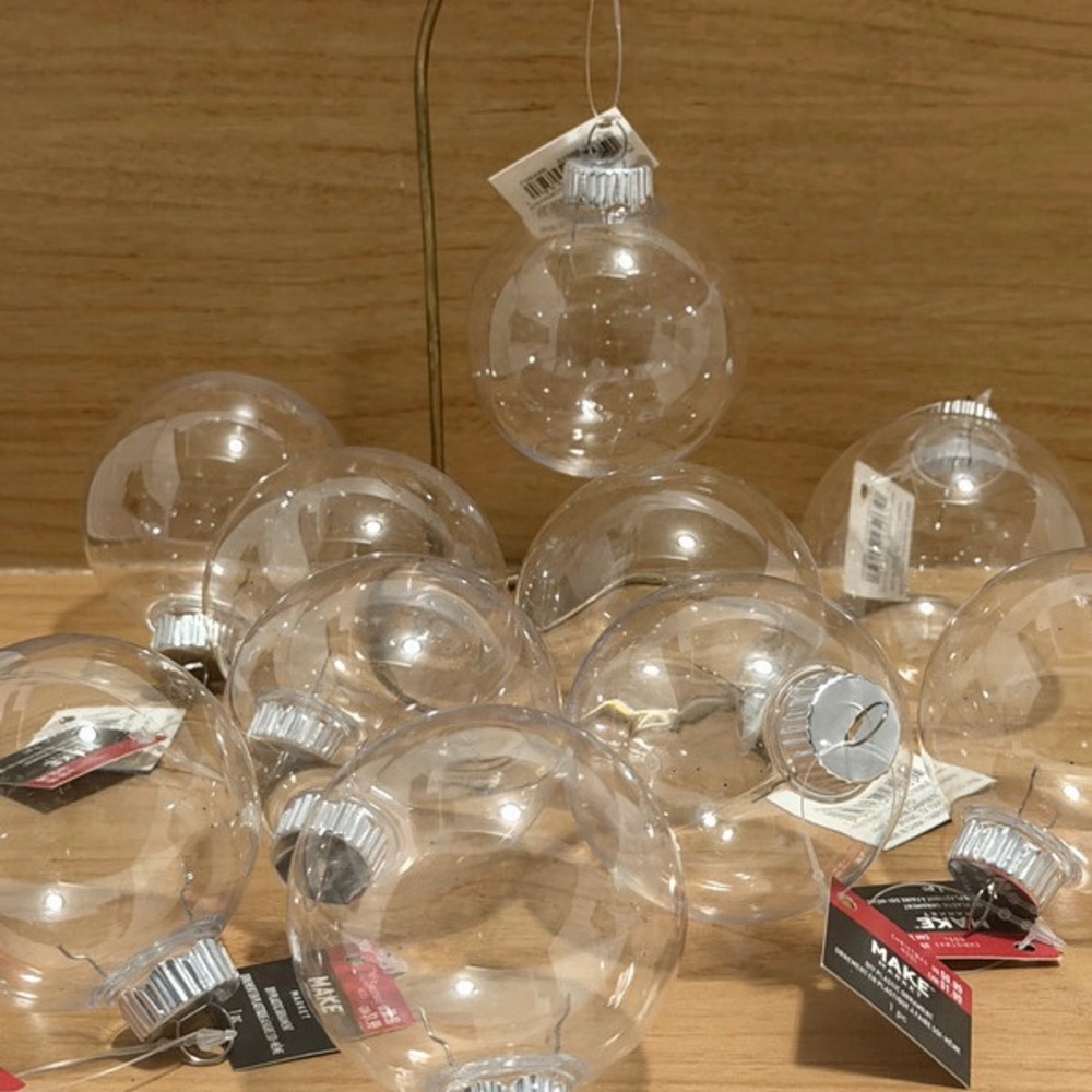 DIY Plastic Ornaments Lot 10 Pieces
